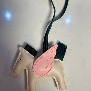 Pink and Cream Winged Horse key chain